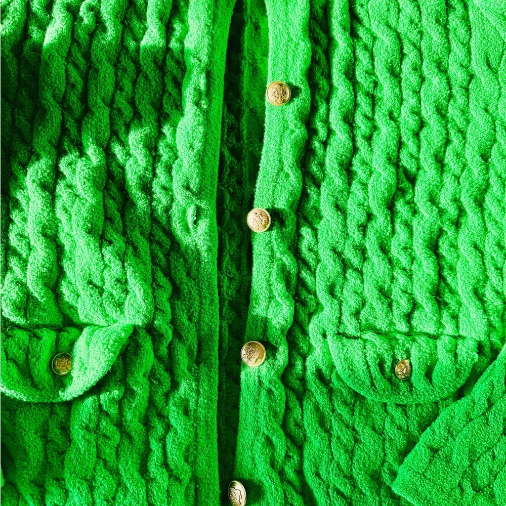 J. Crew Kelly Green Lady Jacket Sweater - Picture 2 of 3